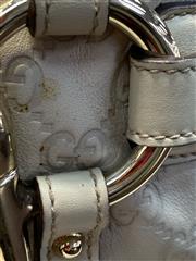 GUCCI Guccissima 85th Anniversary Cream Leather Hobo Shoulder Bag